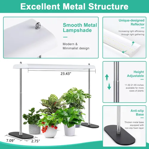 Vista 5 de FOXGARDEN Soporte de Luz de Cultivo, Iluminación LED Avanzada para el Crecimiento de Plantas con Temporizador de 4/8/12H, 6 Opciones de Atenuación