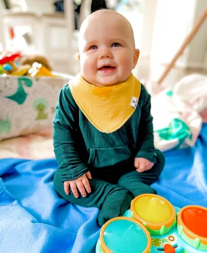 Vista 7 de Diaper Squad 10-Pack Organic Cotton Baby Bibs for Baby Boy, Girl Colorido