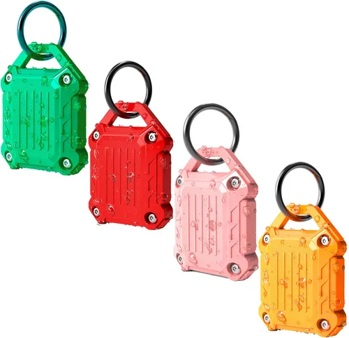 Vista 15 de Dovick - Funda impermeable para llavero Airtag, cubierta completa de tornillo compatible con el llavero Apple Air Tag Tracker (mezcla de 4 unidades)