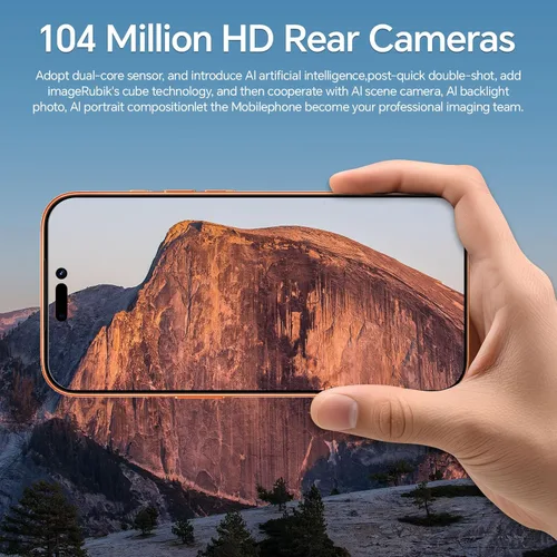Vista 6 de Teléfonos desbloqueados, K17 PM 5G Android 15 Smartphone, 16+512GB Dual SIM Teléfono Celular, Pantalla HD+ de 6.9", Batería de 5000mAh, Cámara