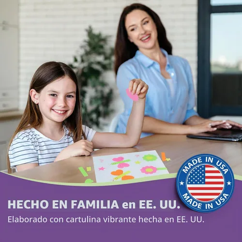 Vista 8 de Formas Básicas 1: Círculos, Triángulos, Cuadrados, Óvalos, 676 Piezas de Cartulina Troquelada Hecha en EE.UU. Formas Geométricas en 3 Tamaños y 4