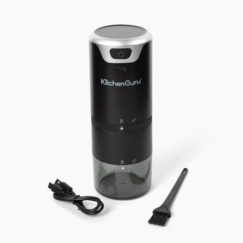 Vista 2 de Levare - Molinillo de café recargable, molinillo de café inalámbrico con rebabas de cerámica, funciona con batería de bajo ruido, ajustes