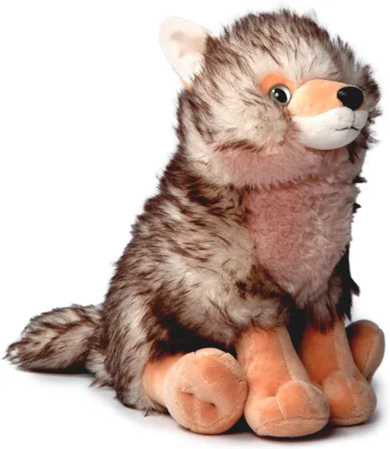 Vista 2 de The Petting Zoo Coyote - Animal de peluche, regalos para niños, animales salvajes del zoológico Onez, juguete de peluche de 12 pulgadas
