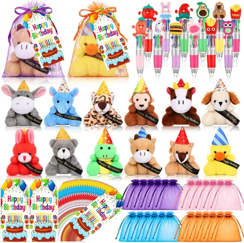 Vista 8 de Seenelling 96 piezas de regalos de cumpleaños mini oso de peluche 4