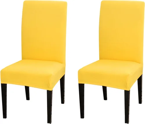 Vista 28 de Dimatic Paquete de 2 fundas elásticas de licra para sillas de comedor, extraíbles y lavables, fundas protectoras para sillas de comedor, cocina
