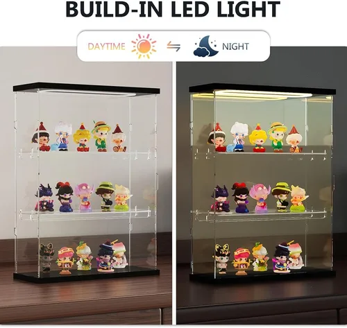 Vista 4 de DuvinDD - Vitrina acrílica para coleccionables, con luz LED