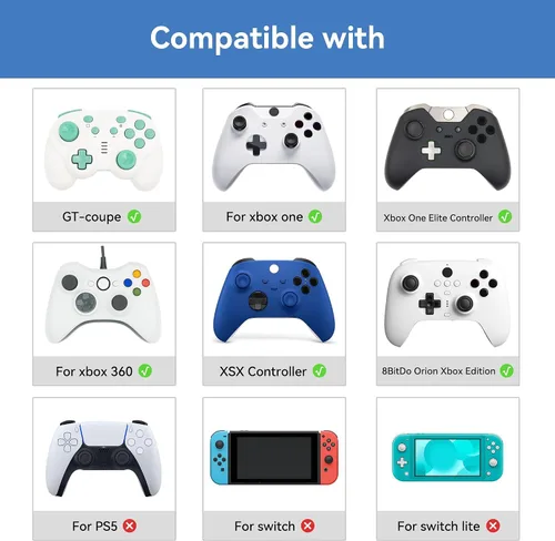 Vista 2 de GeekShare 4PCS Silicone Thumb Grip Caps Compatible with Xbox One/Xbox Series X Controller, Anti-Slip Joystick Cover - Starry Sky Design