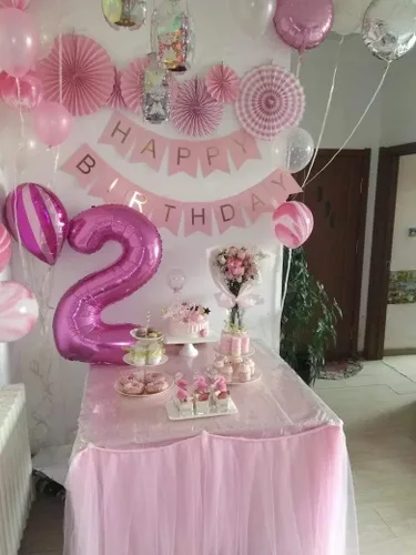 Vista 5 de Globo rosa del número 2, 40 pulgadas Globo número 2