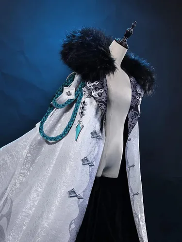Vista 2 de Cosfun Genshin Impact Cosplay Fatui Harbinger Capa The Doctor Dottore Disfraz Jacquard Satin Ver.