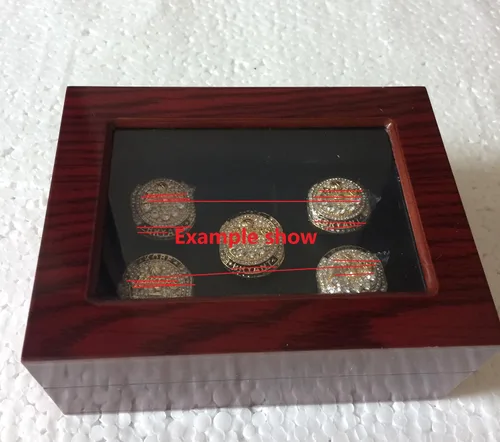 Vista 4 de Championship Big Heavy Ring Display Caja de madera (7 Hoels)