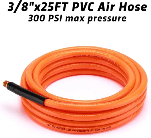 Vista 3 de Kit de accesorios para herramientas neumáticas de 18 piezas con manguera de PVC de 3/8 pulgadas x 25 pies, accesorios de conexión rápida NPT de 1/4