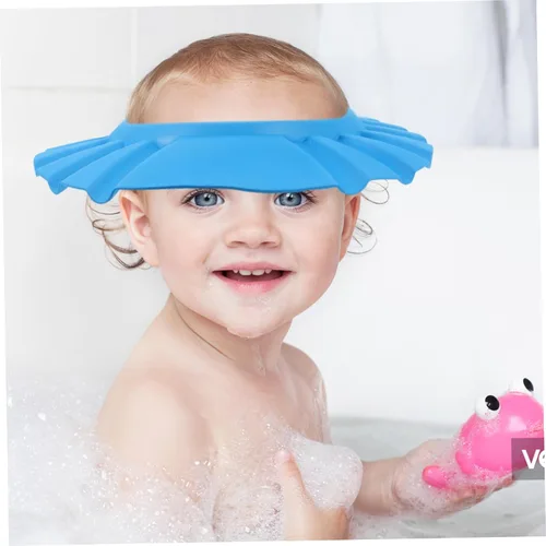 Vista 4 de Gorro de ducha infantil con protector de champú para bebés, gorro de baño para bebés