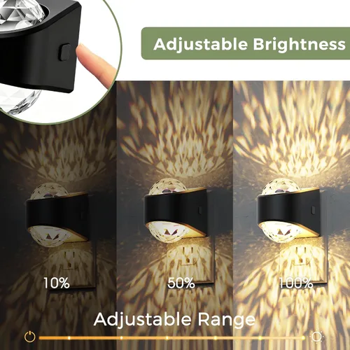 Vista 4 de L LOHAS LED - Luces nocturnas enchufables en la pared, luz nocturna con proyector y sensor de crepúsculo a amanecer, 1600K/3000K/5000K ajustable