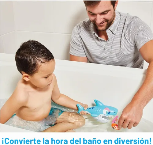 Vista 5 de Kidoozie Splish 'n Splash - Tiburón mordedor, juguete de bañera para niños a partir de 2 años