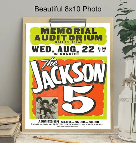 Vista 3 de Póster de Michael Jackson - Música Motown Negra - Póster vintage del concierto de Jackson 5 - Arte de pared afroamericano - Historia negra famosa