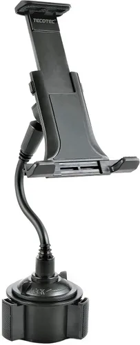 Vista 5 de Soporte para tablet 2 en 1, cuello de cisne flexible, ajustable, para automóvil, soporte para tableta y teléfono, se adapta a dispositivos de hasta