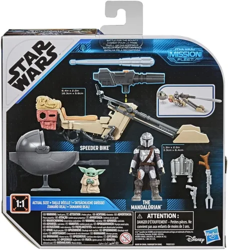 Vista 6 de Star Wars Hasbro Mission Fleet Expedition Class The Mandalorian The Child Battle for the Bounty Figuras y vehículo, multicolor (E96785L2)
