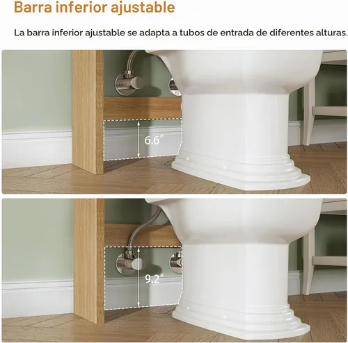 Vista 8 de TEENFON Arched Over The Toilet Storage Cabinet, Bathroom Storage Cabinet