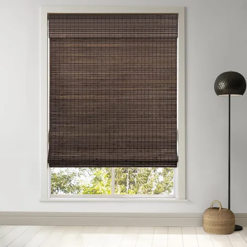 Vista 7 de LazBlinds Persianas romanas de bambú sin cordones, persianas de privacidad para ventanas interiores, oscurecimiento de la habitación, persianas