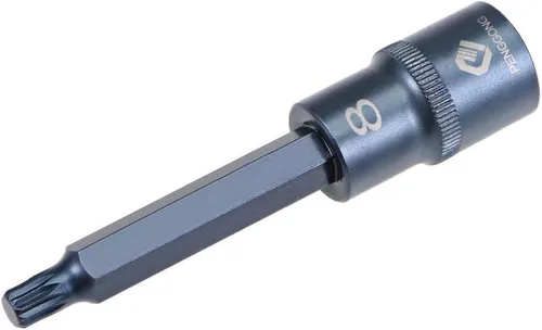 Vista 6 de uxcell 1/2" Drive x M6 (0.236 in) Triple Square Spline Bit Socket, S2 Brocas de acero, enchufes CR-V 4" de longitud (solo para uso manual)