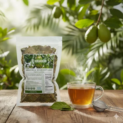 Vista 6 de KURANDERO Té de hoja de guanábana Graviola (Hoja de Guanabana) – 5 oz (141g) – Hojas secas 100% naturales premium – Producto de México – Vegano