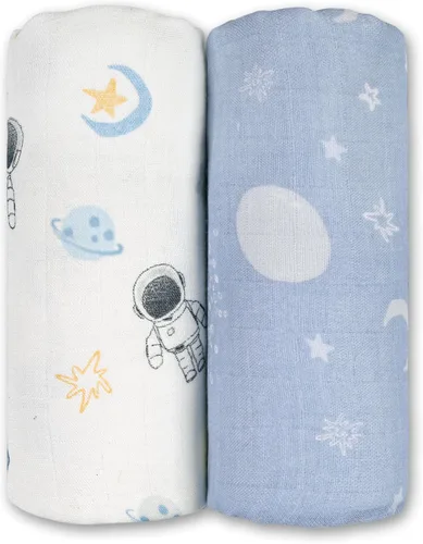 Vista 23 de Gllquen Baby Mantas Envolventes de Muselina Paquete de 4 Mantas Receptoras Transpirables (35" x 40") Mantas Suaves para Bebés para Niñas y Niños