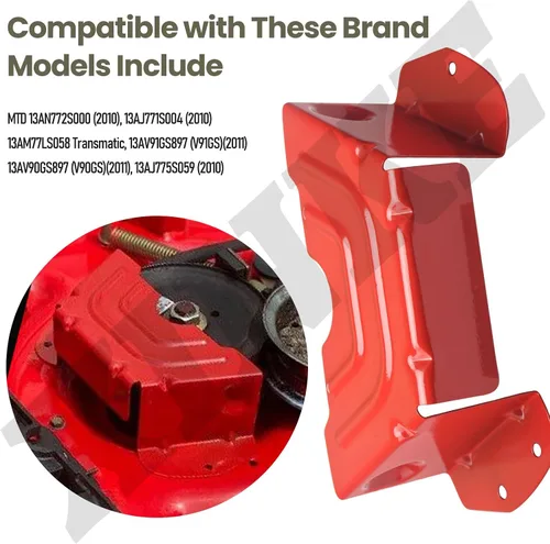 Vista 7 de 783-06424A-0638 - Cubierta protectora de correa de polea de husillo de cubierta compatible con MTD & Troy-Bilt & Craftsman cortacésped con cubiertas