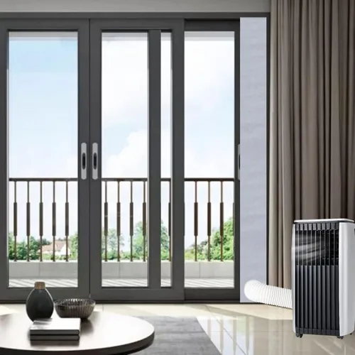 Vista 7 de Kit de ventilación de aire acondicionado para puerta corredera, sello universal de puerta corredera de balcón para aire acondicionado portátil