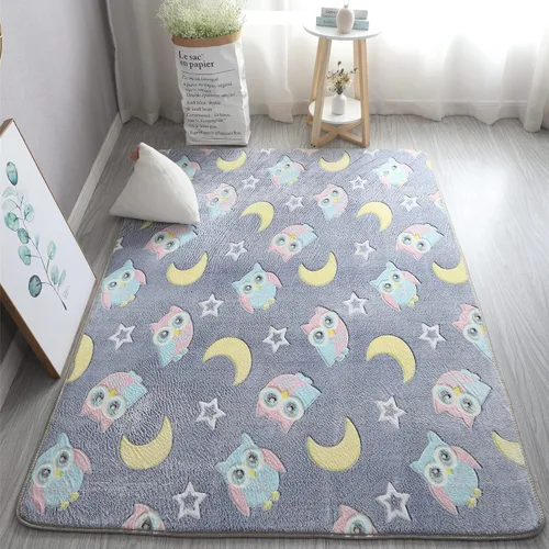 Vista 12 de Alfombra luminosa que brilla en la oscuridad para dormitorio, sala de estar, única, suave, lavable, moderna, alfombra de interior para dormitorio