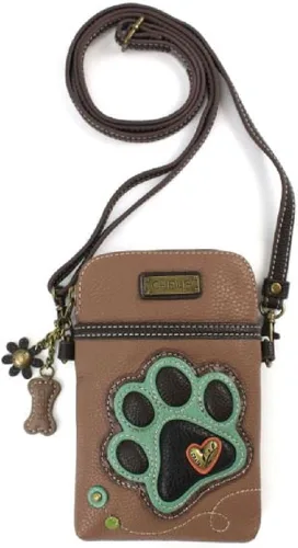 Vista 2 de Chala - Bolsa cruzada de piel sintética multicolor con correa ajustable para teléfono celular