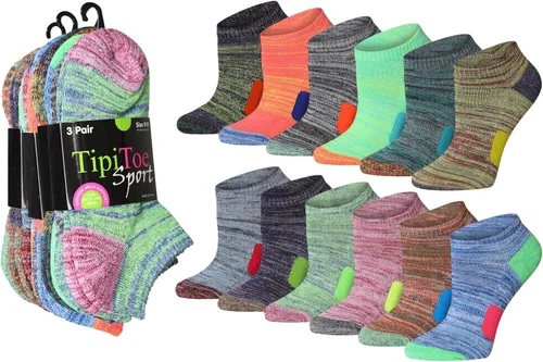 Vista 51 de Tipi Toe Women’s 12 Pack Cushioned Low Cut Socks – Breathable, Moisture-Wicking Athletic Comfort for Running & Daily Wear