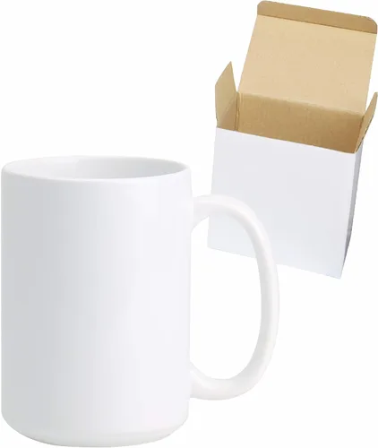 Vista 4 de Taza de café de cerámica por sublimación de 15 onzas, 12 colores surtidos, caja de 24 colores variados (12 Assorted colors)