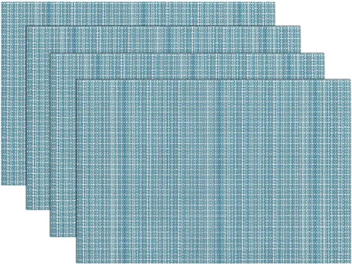 Vista 56 de SHACOS Beige Woven Placemats Set of 4 Place Mats Indoor Outdoor