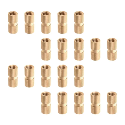 Vista 68 de Tuercas moleteadas de rosca hembra M2x3mm OD Tuercas de inserción roscadas de latón Tuercas de incrustación hidráulicas soldadas juntas Kit surtido