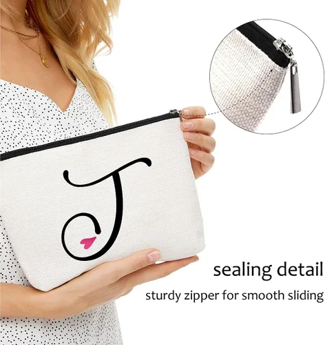 Vista 6 de Bolsa de cosméticos para lápices, regalos con cremallera impermeable, j, Casual personalizado