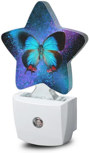 Vista 13 de Luces nocturnas de flores silvestres de hierbas, lámpara de pared enchufable, sensor inteligente del atardecer al amanecer para decoración