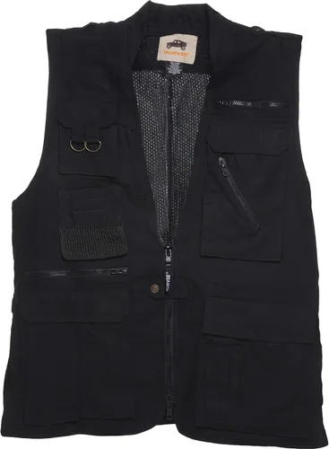 Vista 21 de Humvee - Chaleco utilitario con 21 bolsillos, para viajes, safari, caza, camping, 100% algodón, chaqueta táctica para hombres y mujeres