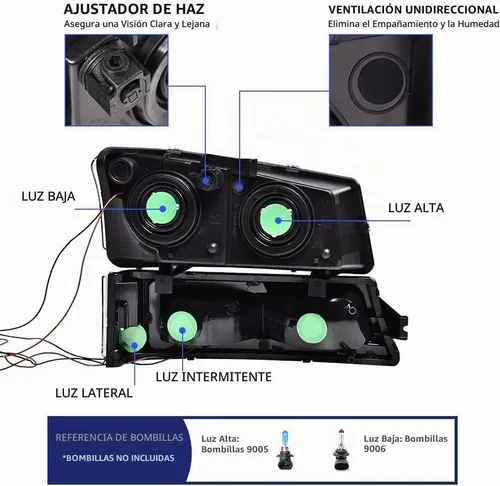 Vista 7 de PIT66 Faros LED, Compatible con 2003-2006 Chevy Silverado 1500 2500 3500 HD 2003 2004 2005 2006, Compatible con 2003-2006 Chevy Avalanche 1500 2500