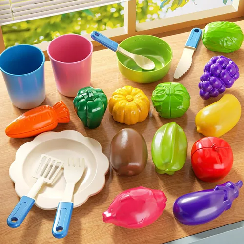 Vista 7 de JUKUDAHU - Lavaplatos de juguete con agua corriente, juguetes de cocina con fregadero para niños de 3, 4, 5, 6 y 7 años de edad, lavavajillas