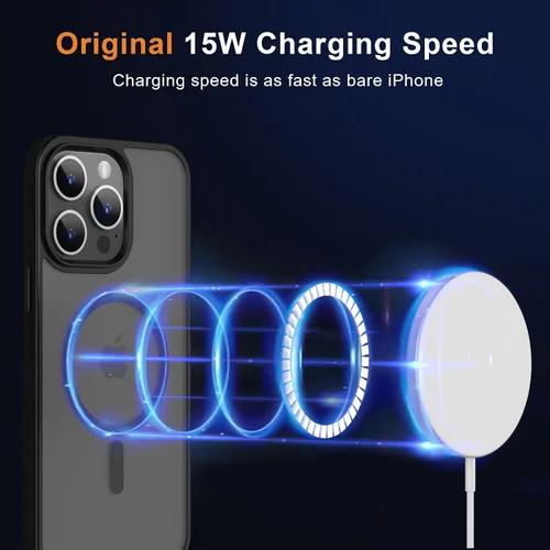 Vista 350 de MOCCA - Funda magnética resistente para iPhone XR de 6.1 pulgadas, compatible con MagSafe, funda con protección contra caídas de grado militar