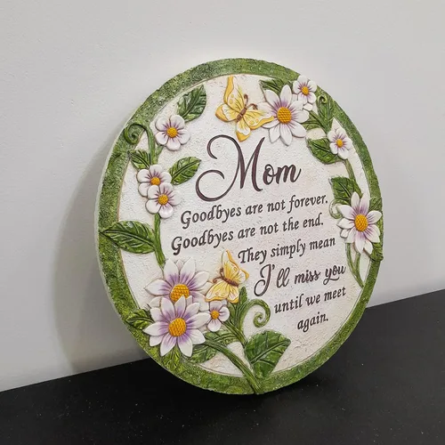 Vista 4 de INSPIAMZUE Piedra conmemorativa para mamá, hasta que nos encontremos de nuevo, regalo de recuerdo para mamá para el duelo, regalo de condolencia por