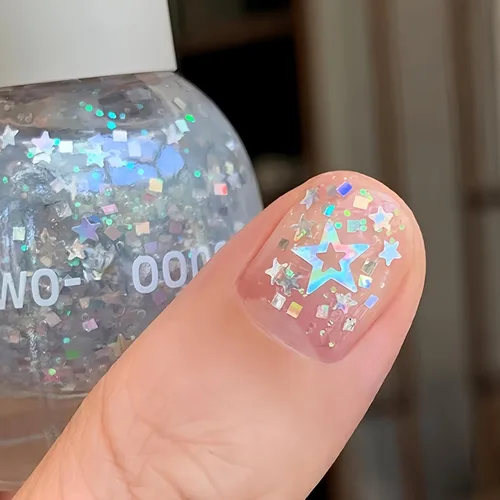 Vista 11 de Esmalte de uñas a base de agua Aurora verde brillante, esmalte de uñas con efecto cromado iridiscente, esmalte de uñas no tóxico para mujeres