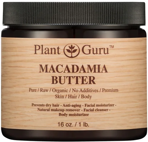 Vista 2 de Mantequilla corporal de macadamia 4 oz. 100% pura cruda, fresca, natural, prensada en frío. Hidratante para la piel, cuerpo y cabello, cremas