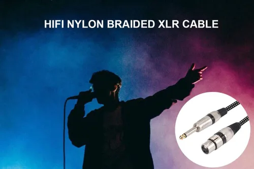 Vista 7 de Cable XLR hembra a 1/4 pulgada TS 3 pies, cable de micrófono de 3 pines XLR hembra de nailon trenzado a 6.35mm TS macho desequilibrado
