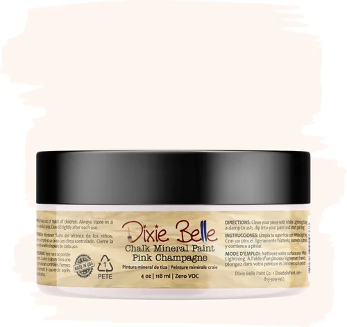 Vista 45 de Pintura para muebles con acabado de tiza Dixie Belle Paint Company - Amatista (4oz) - Pintura mineral de tiza chic púrpura profundo mate