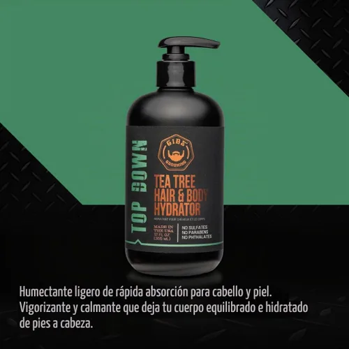 Vista 5 de GIBS Hidratador de cabello y cuerpo de arriba hacia abajo