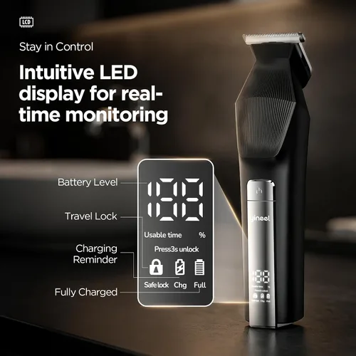 Vista 3 de Yineel HC600 - Cortadora de barba para hombres, kit de aseo inalámbrico