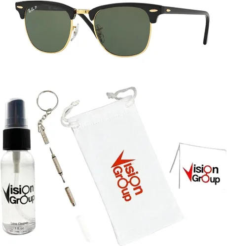 Vista 2 de Ray-Ban RB3016 Clubmaster Sunglasses + Vision Group Accessories Bundle