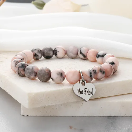 Vista 6 de Gybver Pulseras de hermanas para 3 como regalo del día de los Galentinos para mejor amiga, amistad, mejor amiga, pulseras para parejas como pulseras