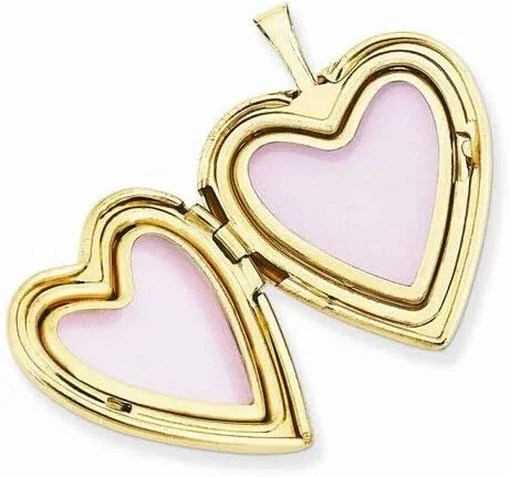 Vista 3 de Pori Jewelers Colgante de oro amarillo macizo de 14 quilates, para fotos, mensajes, sentimentales